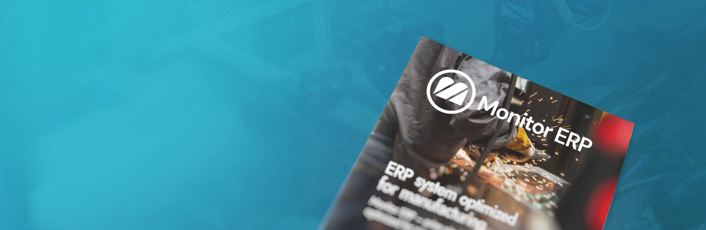 Brochure with a blue background