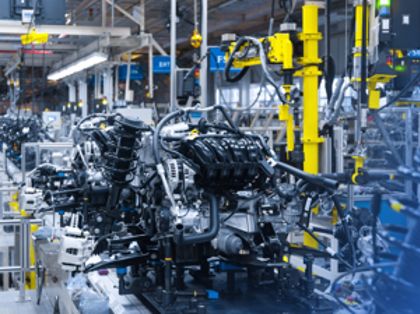 A factory filled with lots of machines and machinery.